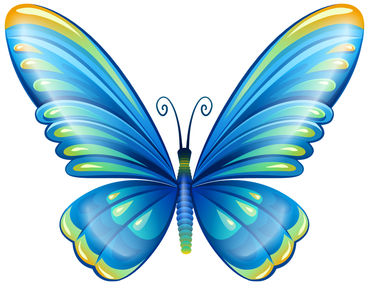 Маленький ребенок и бабочка