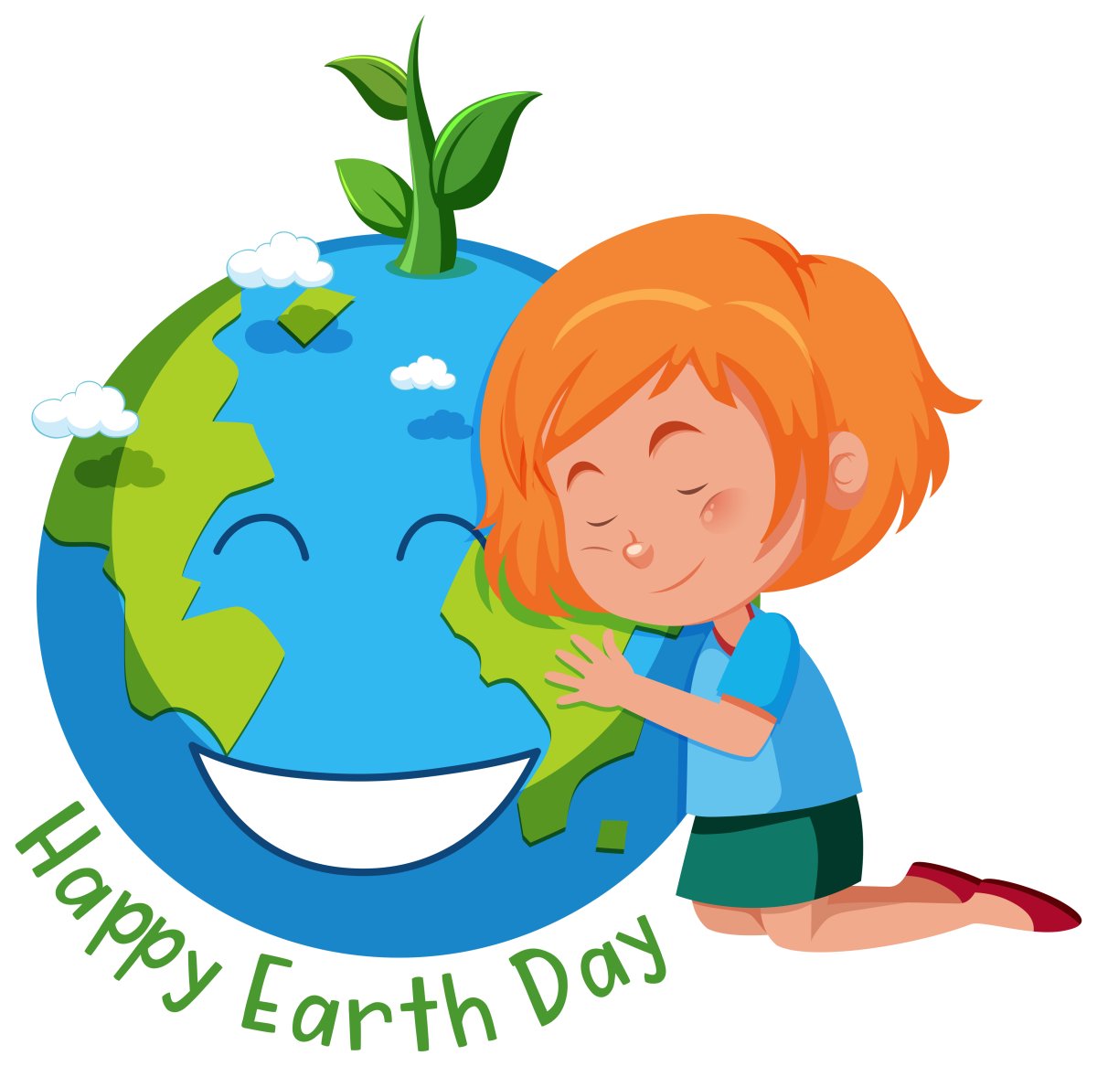 Земля девочка мультяшная