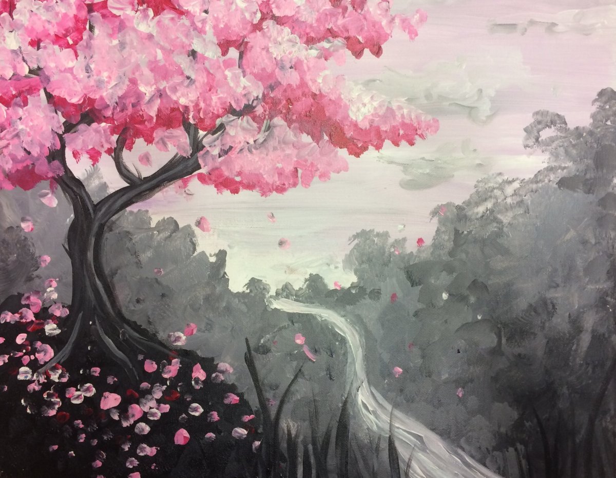 Сакура живопись