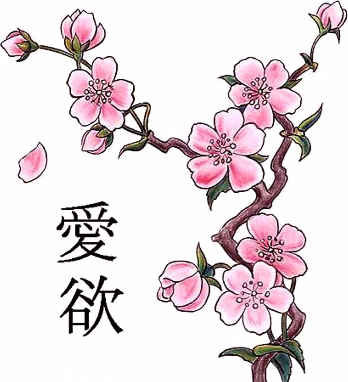 Сакура тату эскизы