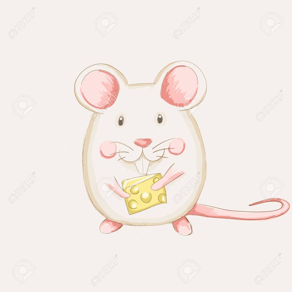 Кавайный сыр с мышкой