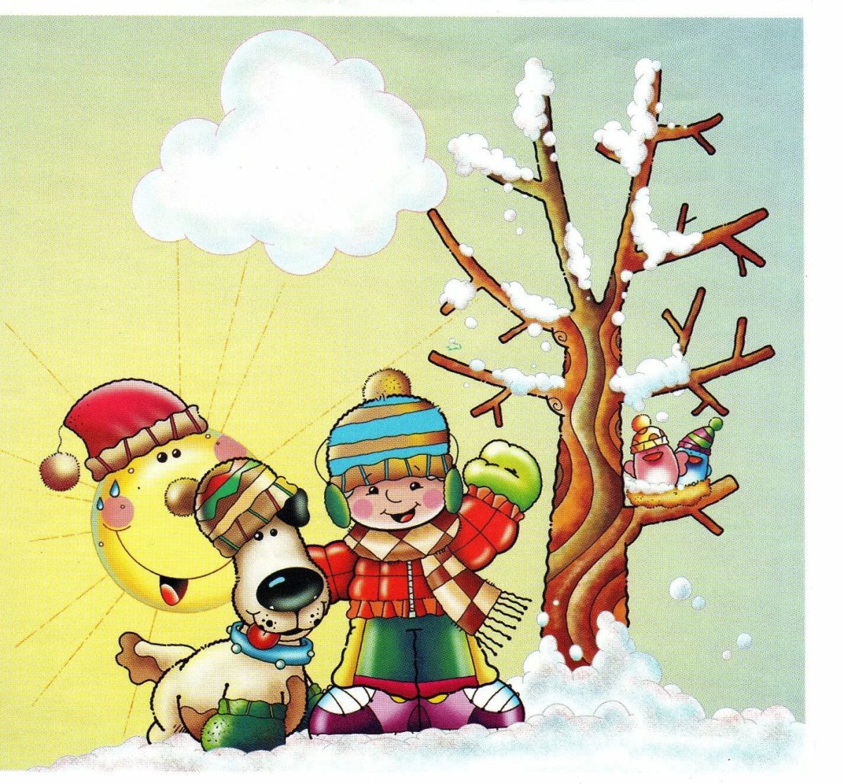 Красивые иллюстрации времена года для детей