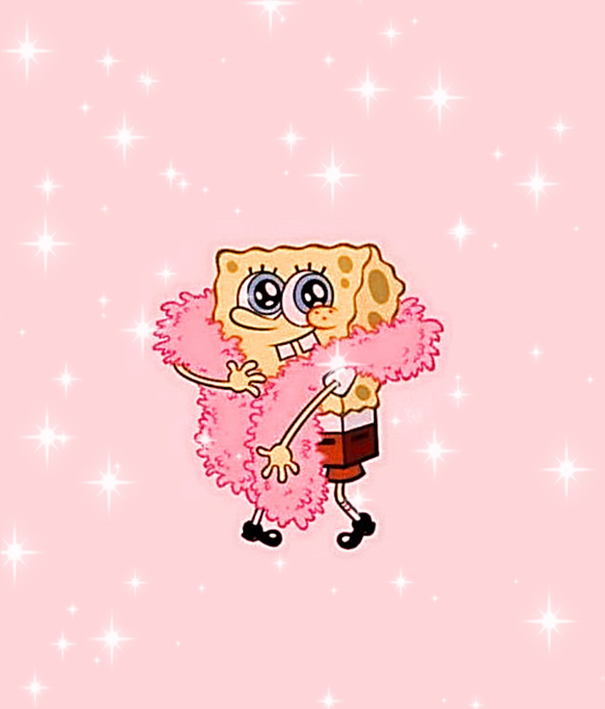 Розовые мультяшные обои