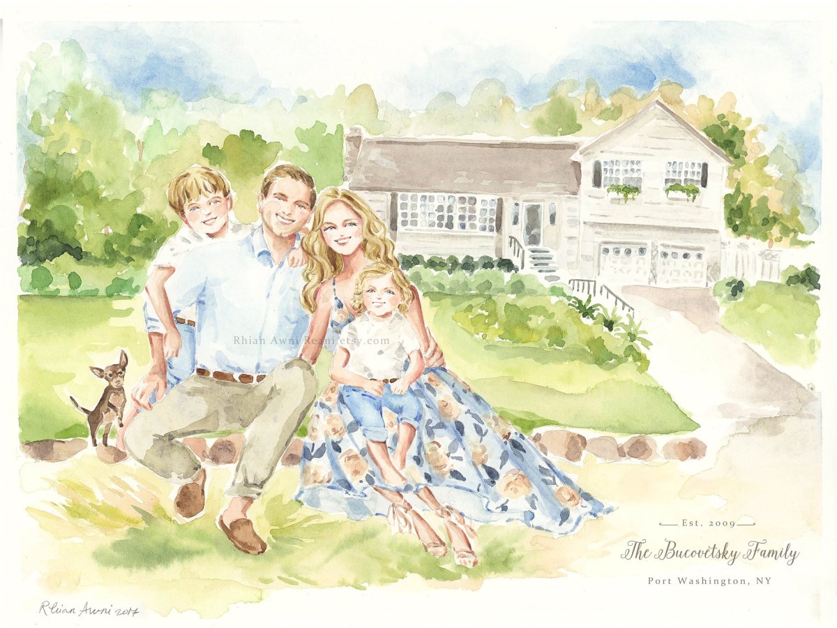 Художник Кэти Берггрен счастливая семья