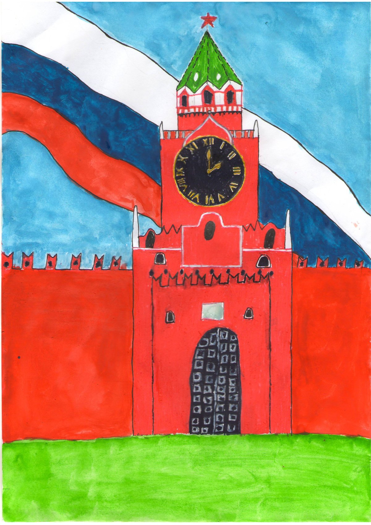 Кремль рисунок