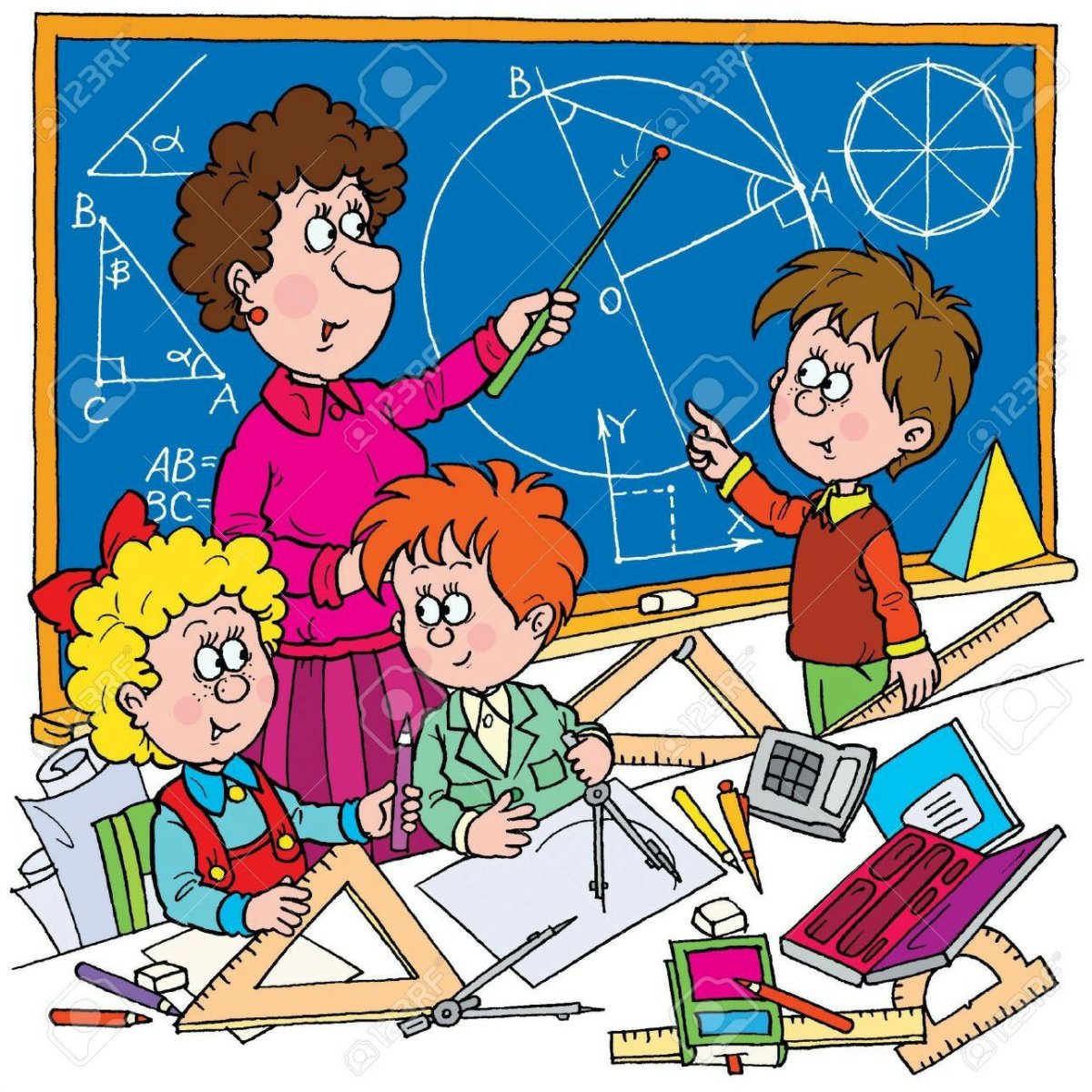 Учитель математики иллюстрация