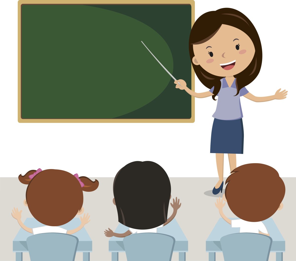 Клипарт дети на уроке учитель