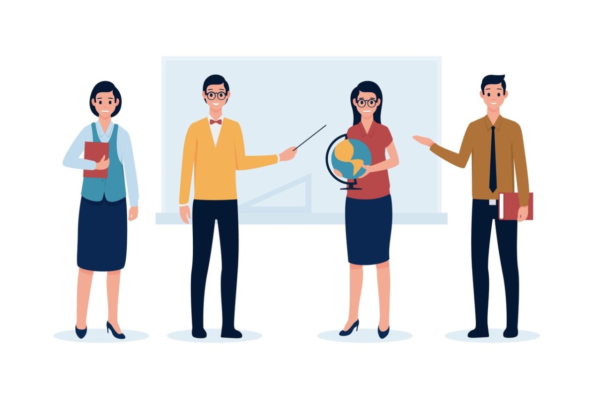 Сотрудничество родителей и учителей вектор