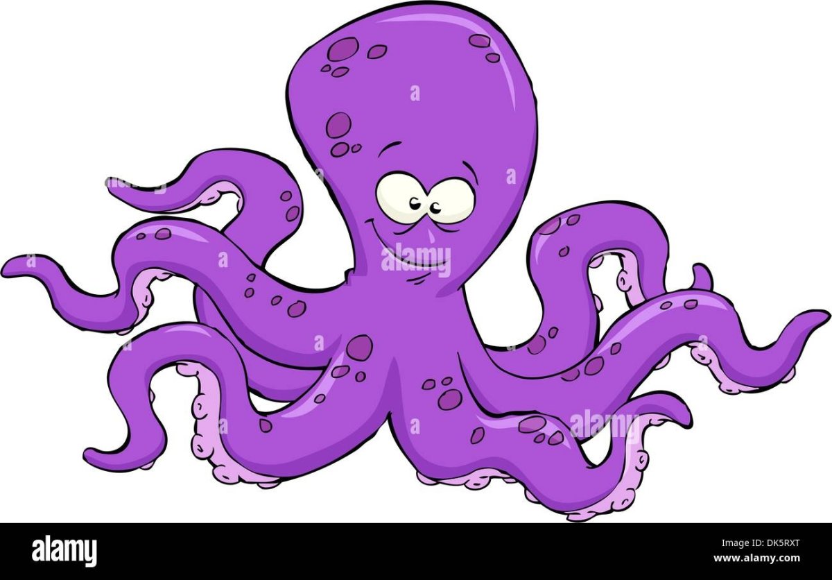 Красный осьминог из мультика