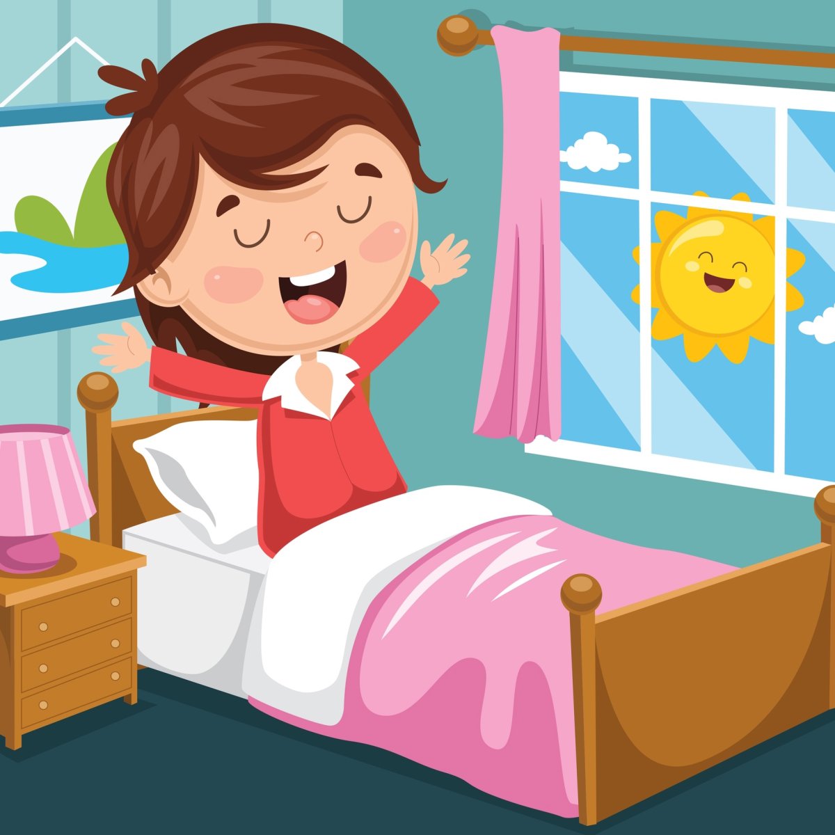 Девочка проснулась