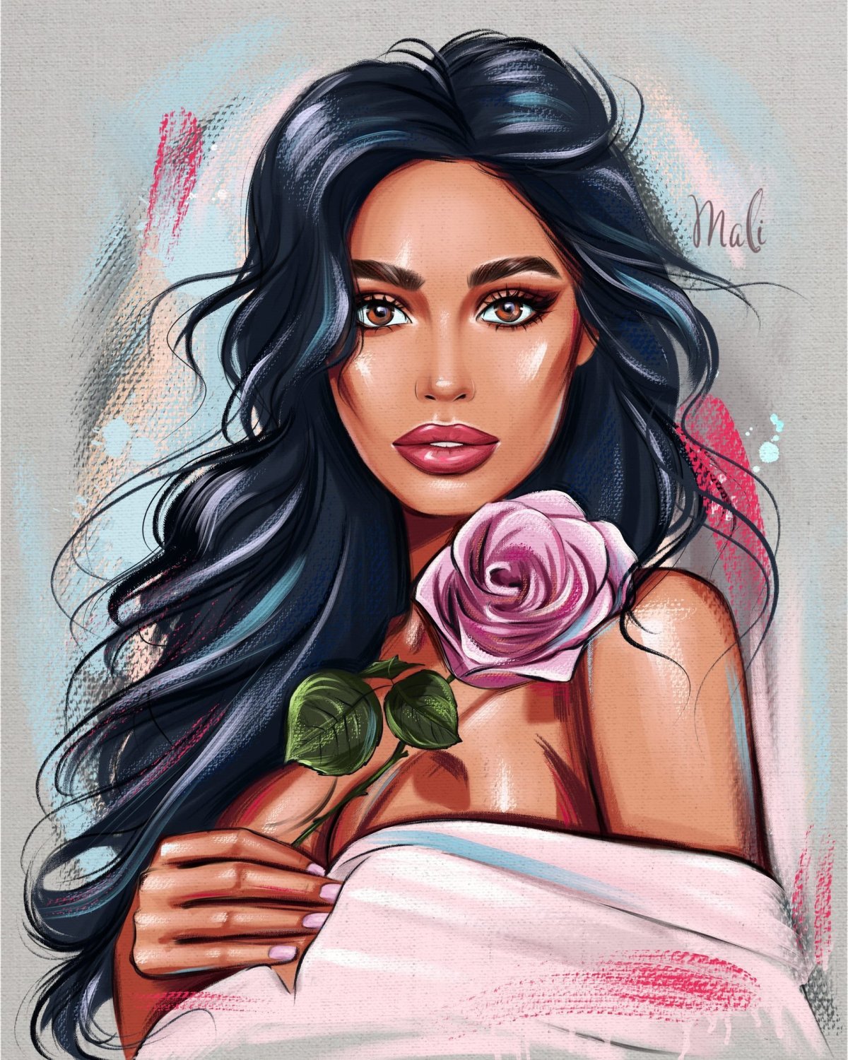 Портрет на холсте шарж