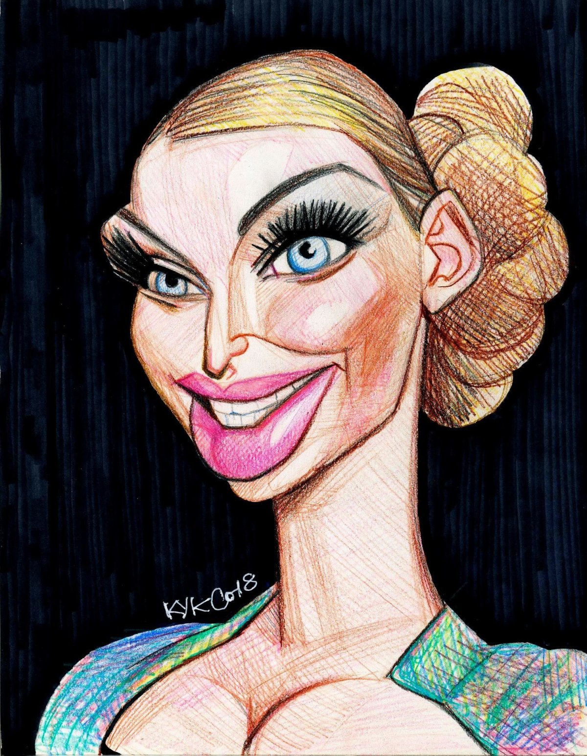 Шарж на скейтборде