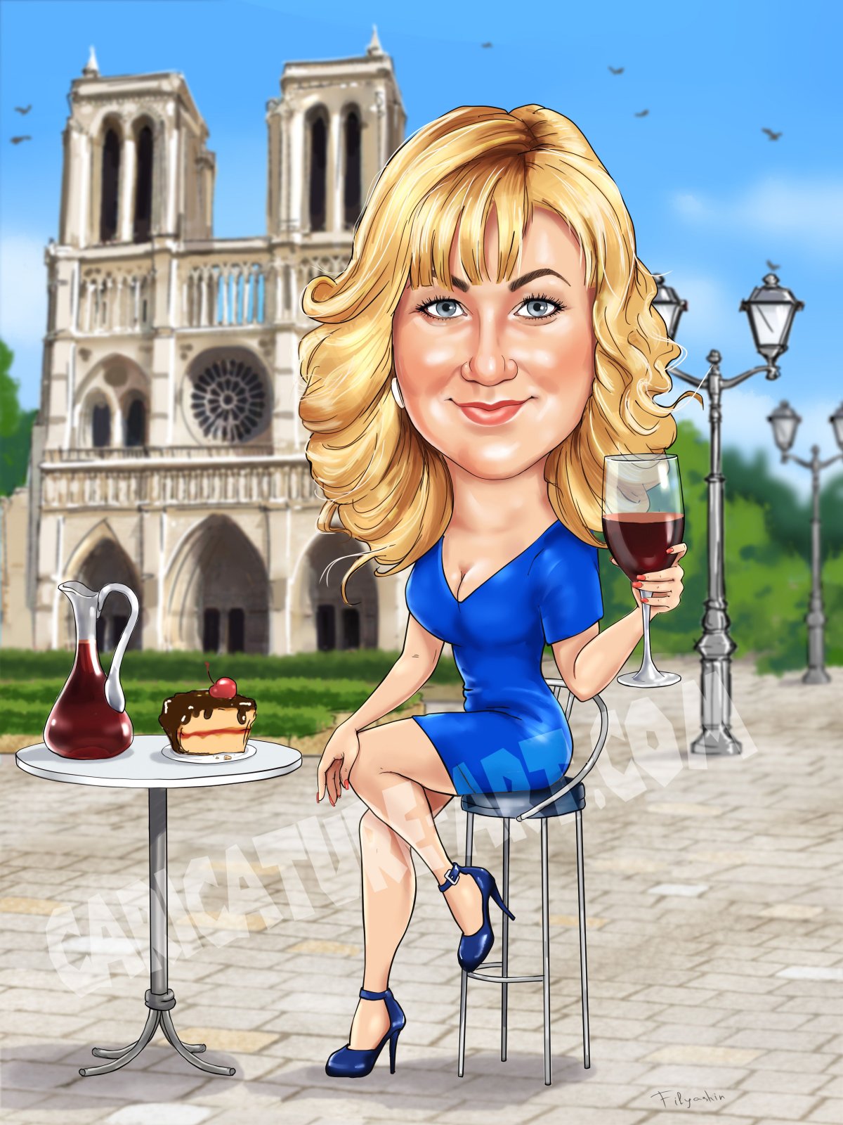 Шаржи девушек прикольные