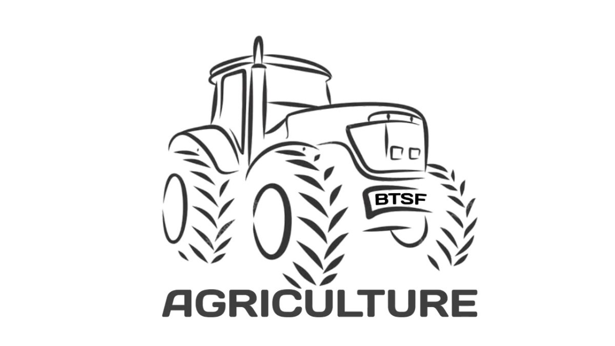 Значок трактора с плугом