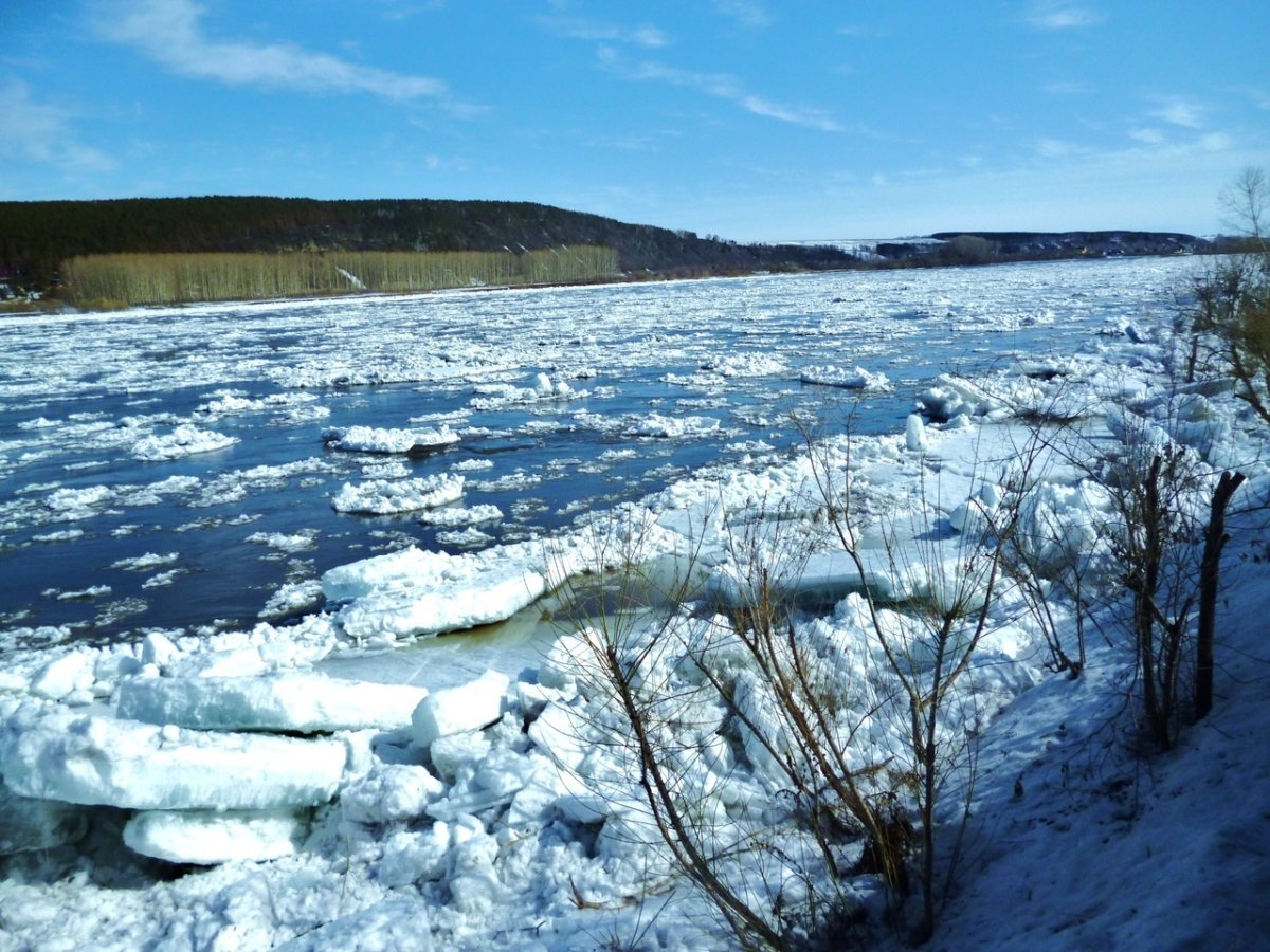 Весенний ледоход на реке