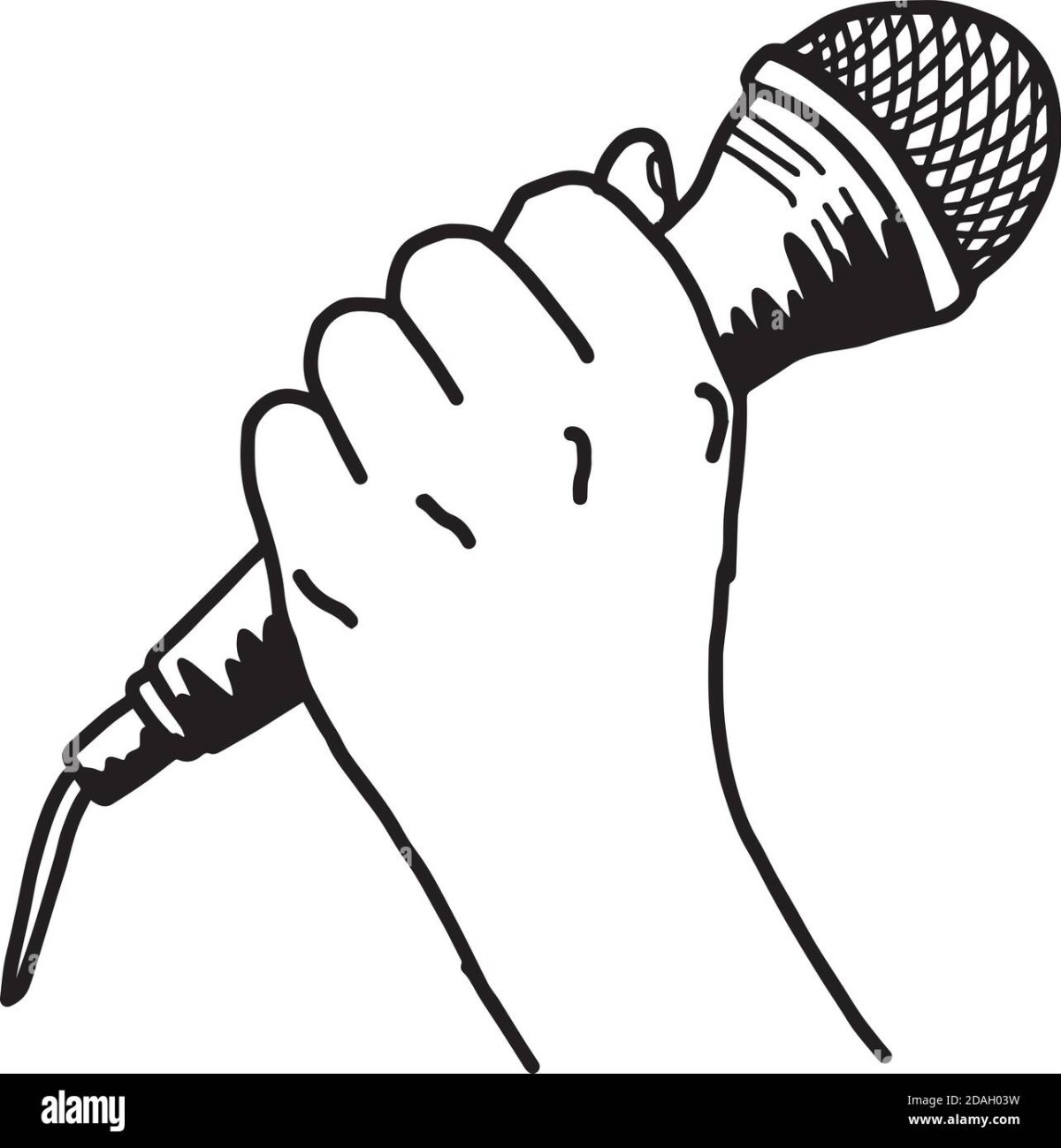 Рука с микрофоном вектор