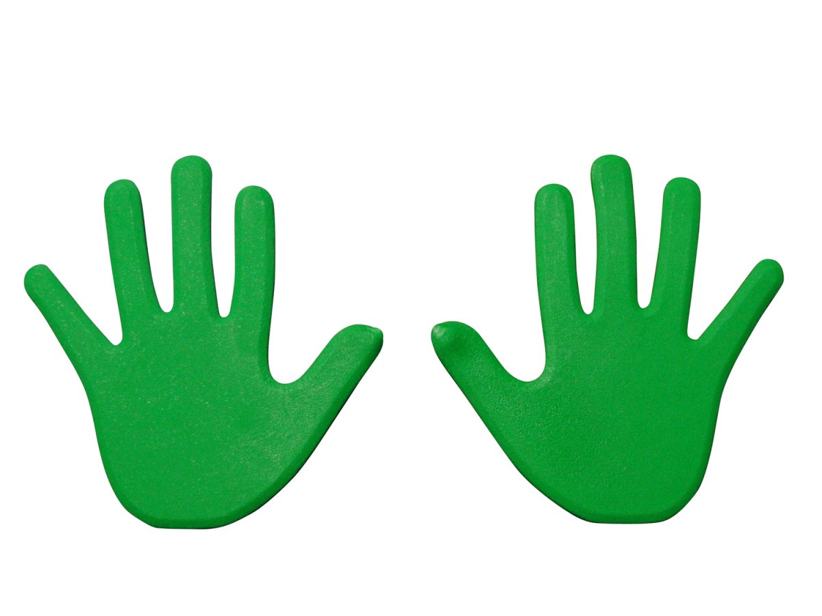 Две цветные ладошки