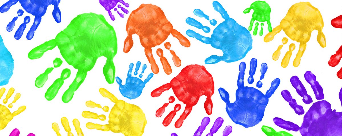 Отпечаток ладони разноцветный