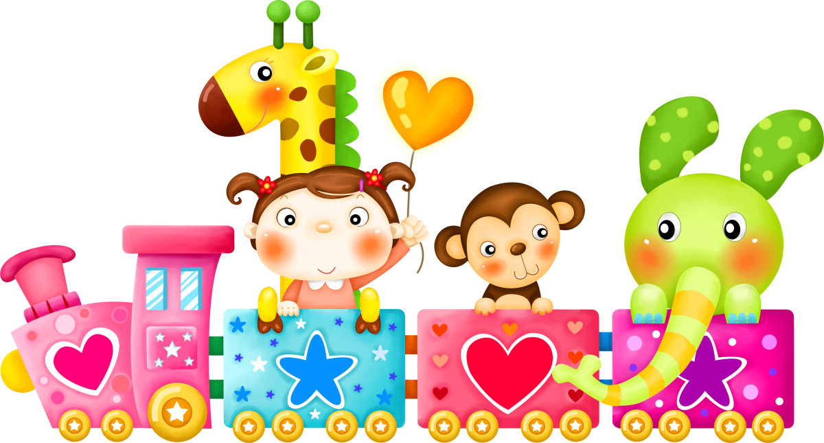 Детские игрушки на прозрачном фоне