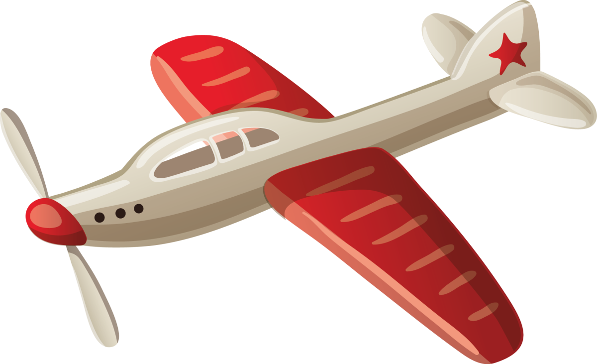 Самолет игрушечный мультяшный