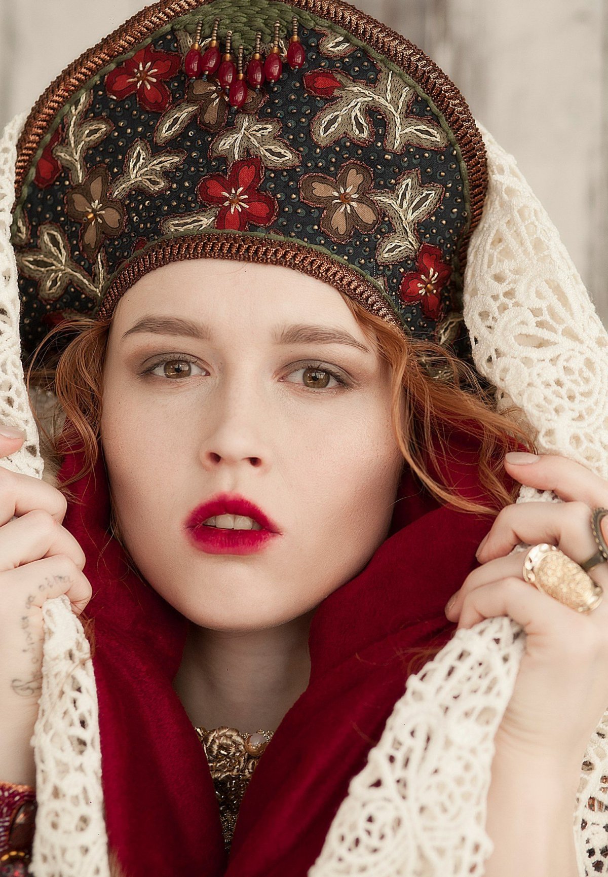 Фотосессия в стиле русской красавицы