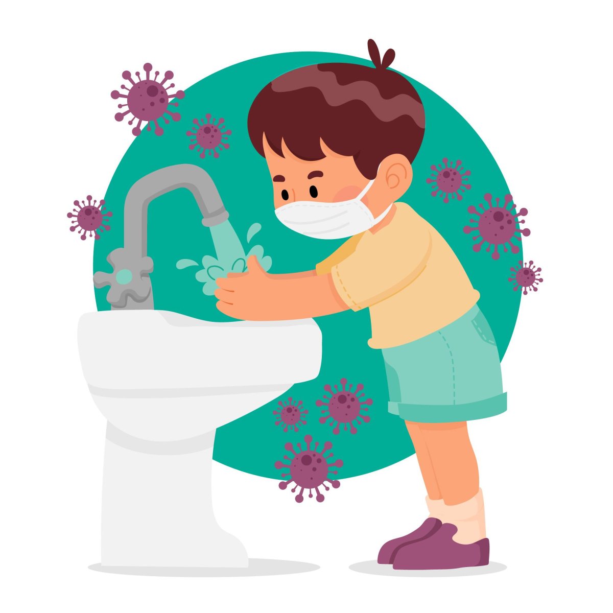 Мытье рук вектор