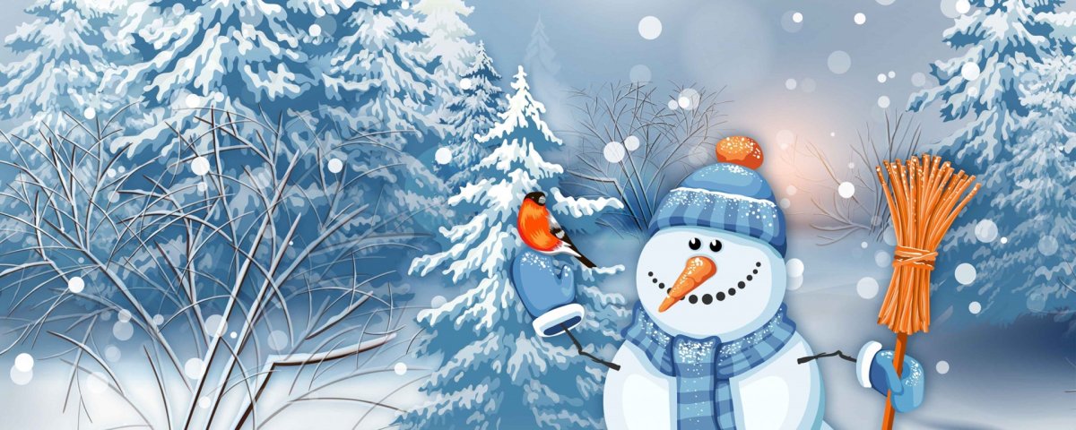 Обои зима новый год