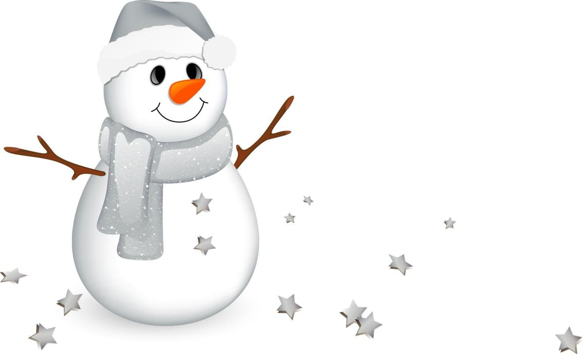 Снеговик на прозрачном фоне