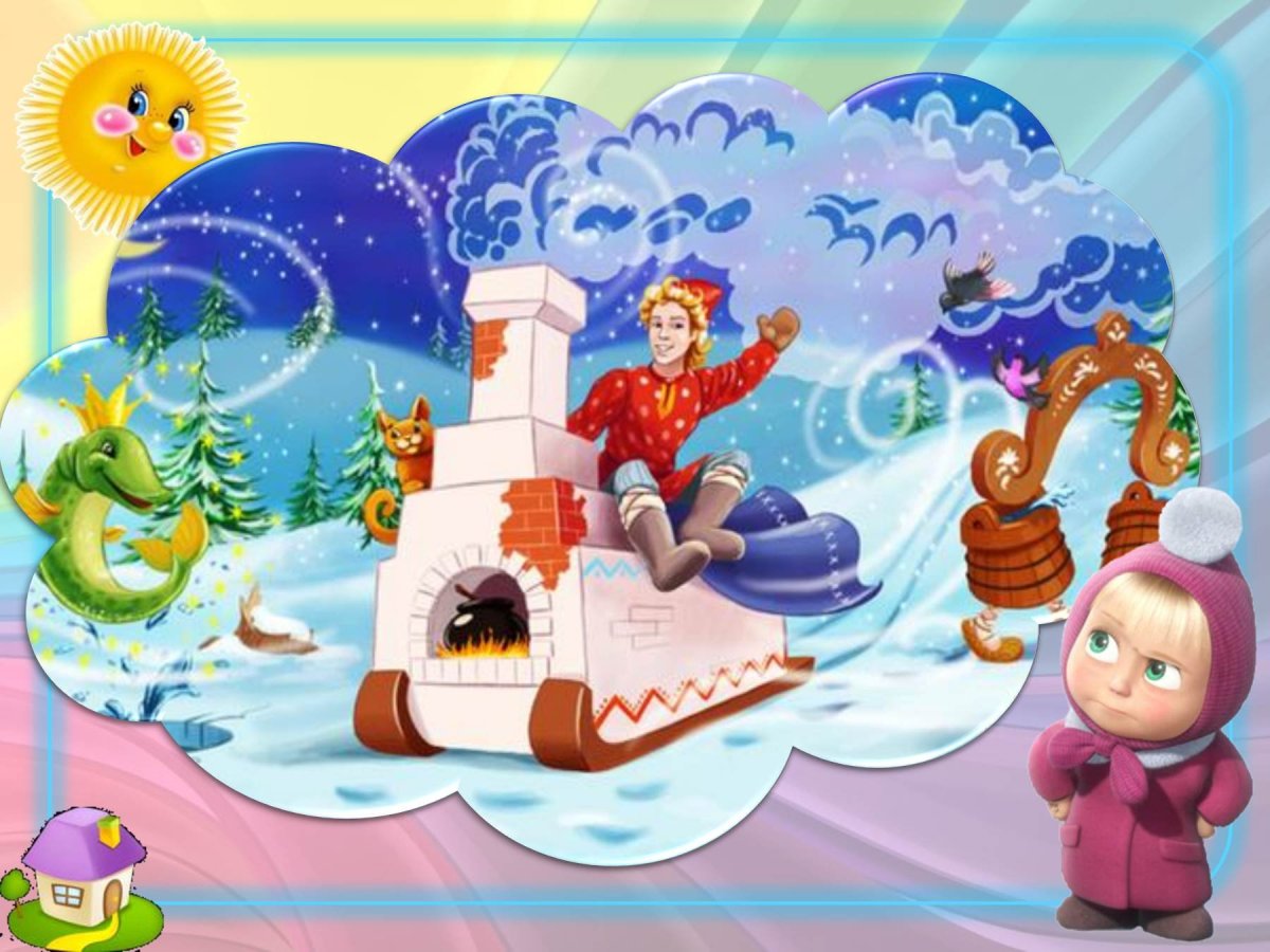 Емеля на печке на прозрачном фоне