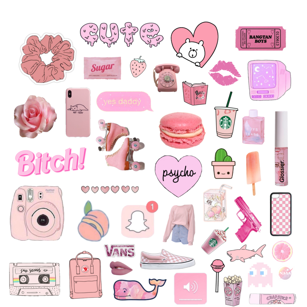 Розовые Стикеры