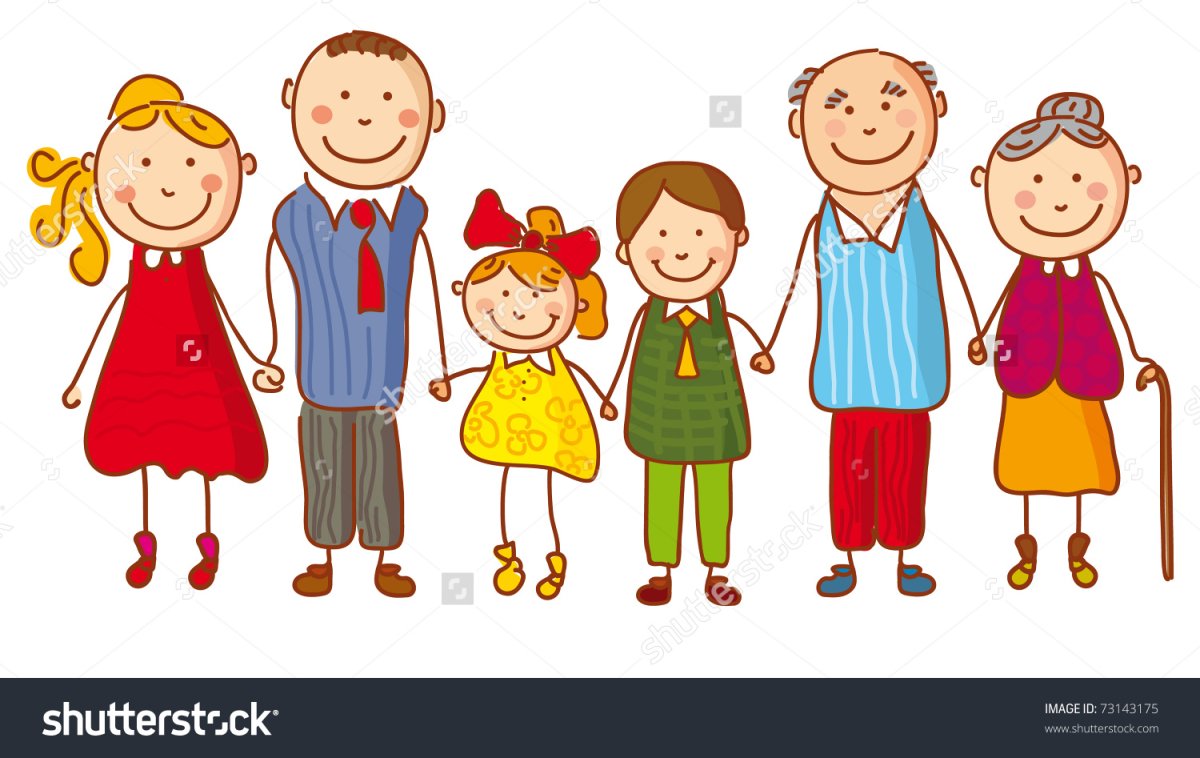 Мультяшные лица семьи