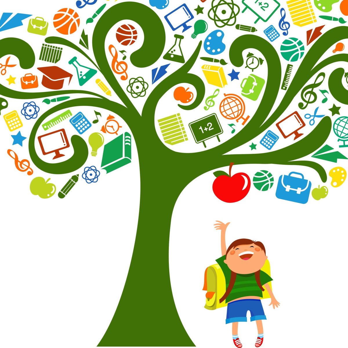 Дерево знаний на прозрачном фоне