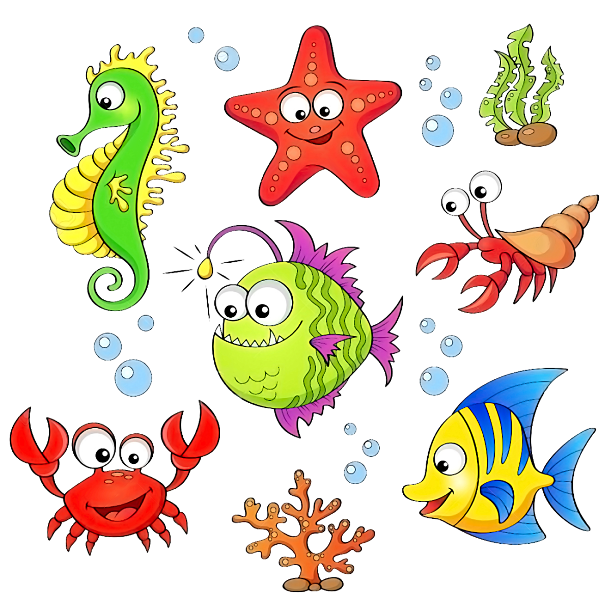 Морское дно рисунок для детей