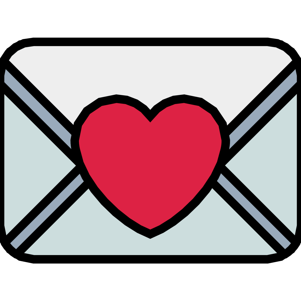 Смайл конверт с сердечком