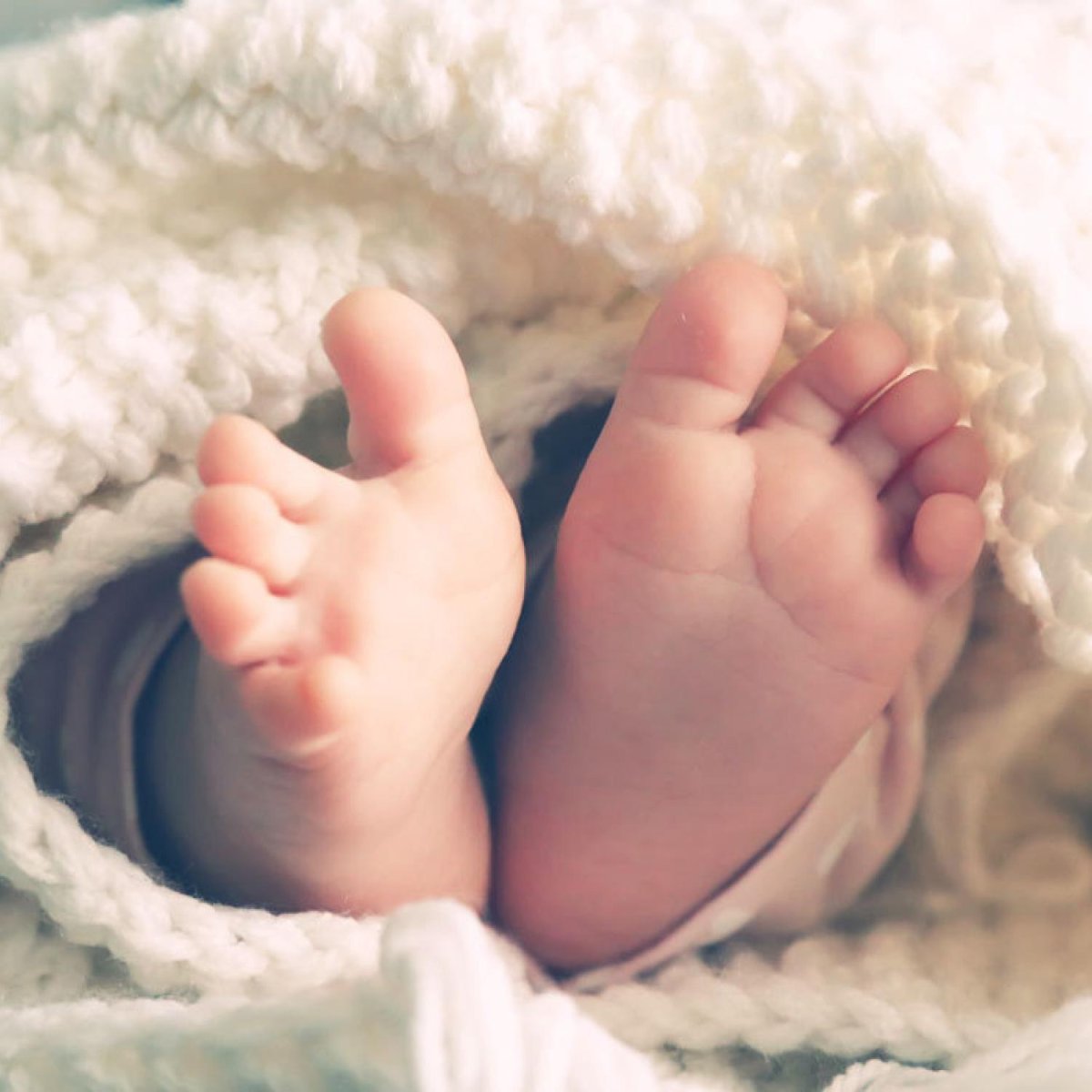 Пяточки новорожденного