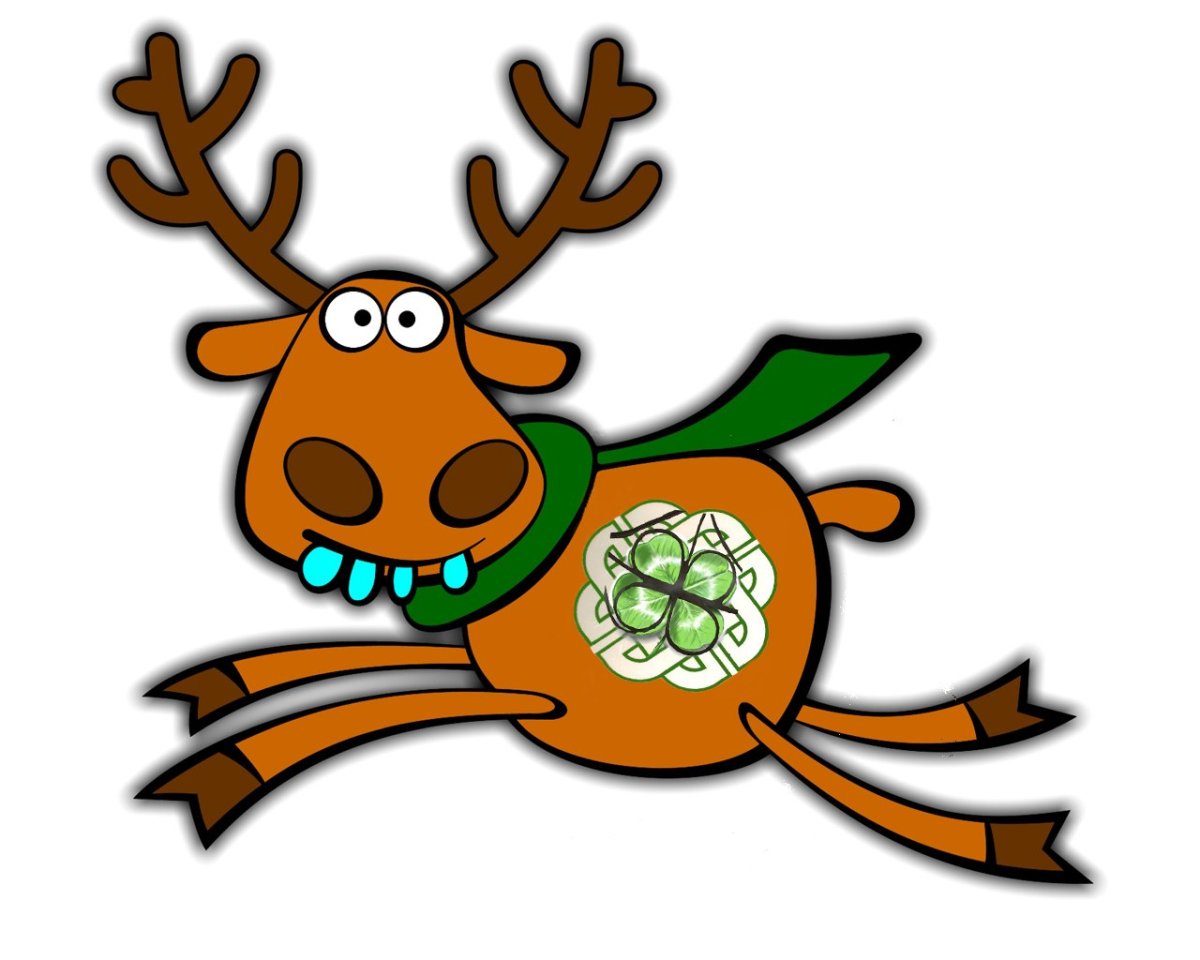 Смешной олень рисунок