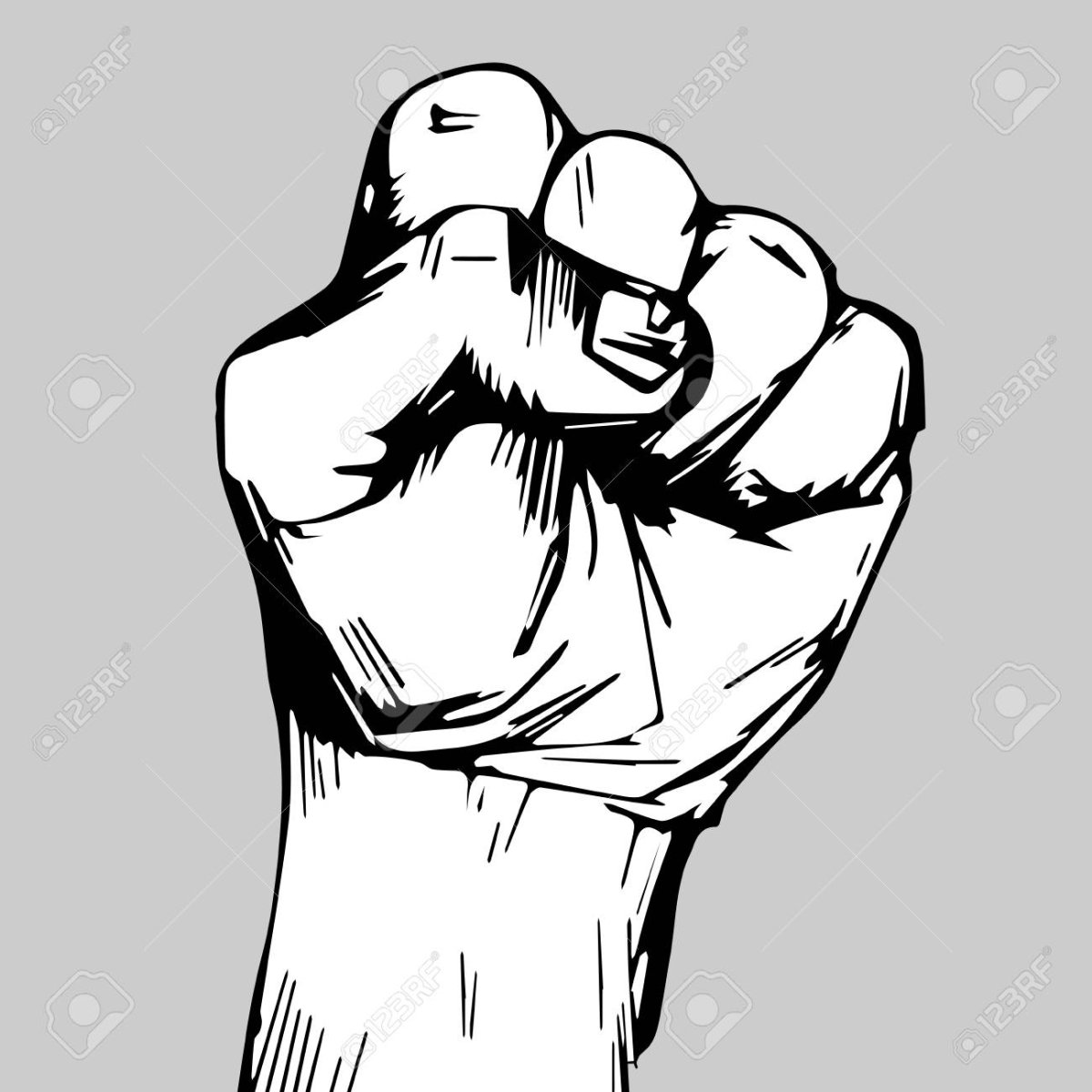 Поднятый сжатый кулак