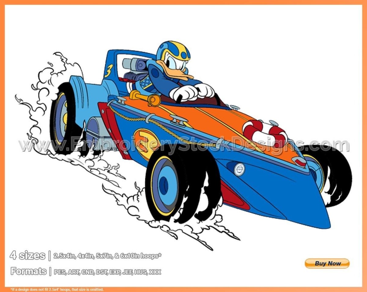 Дональд дак гонщик