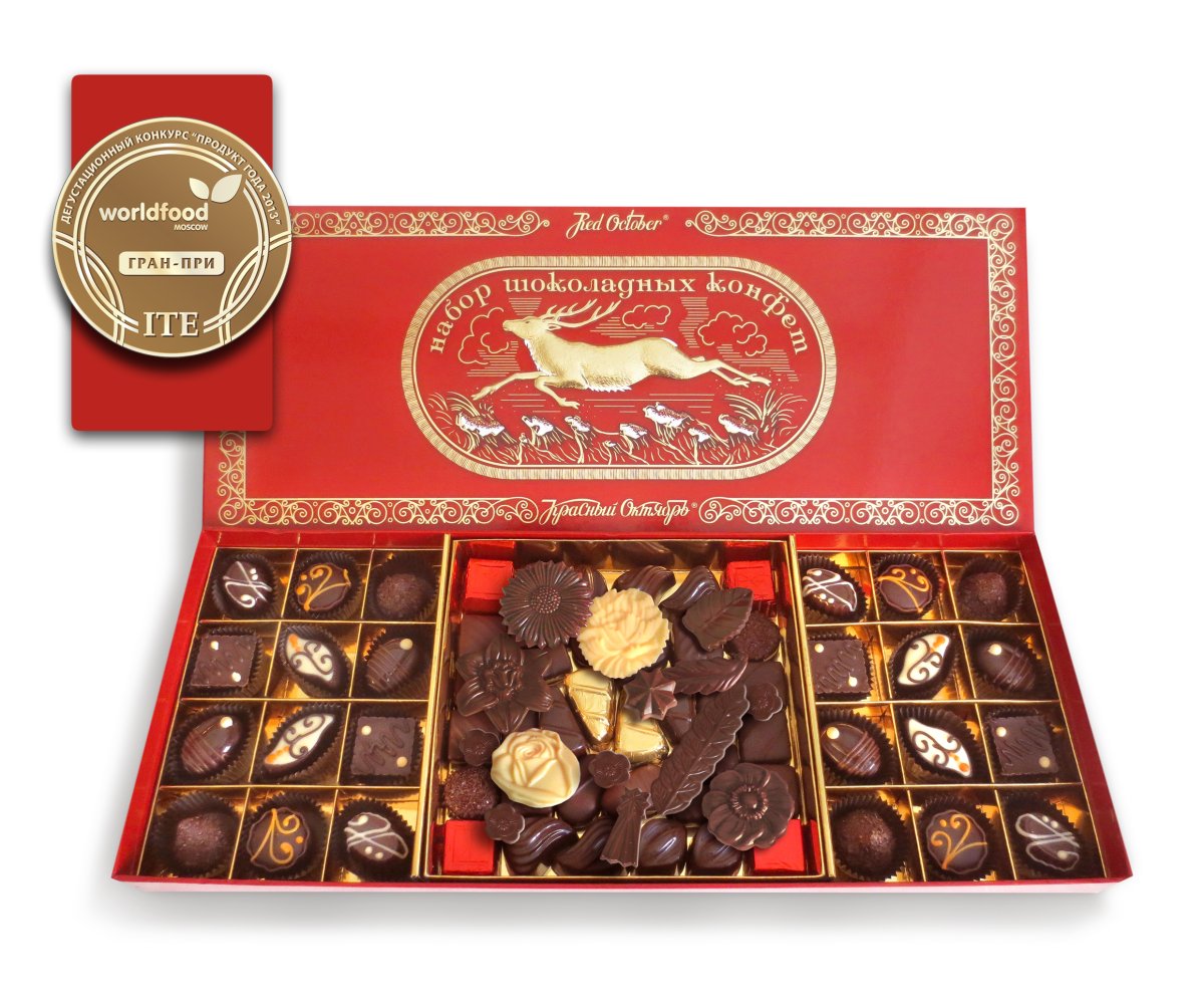 Набор конфет красный октябрь олень 650 г