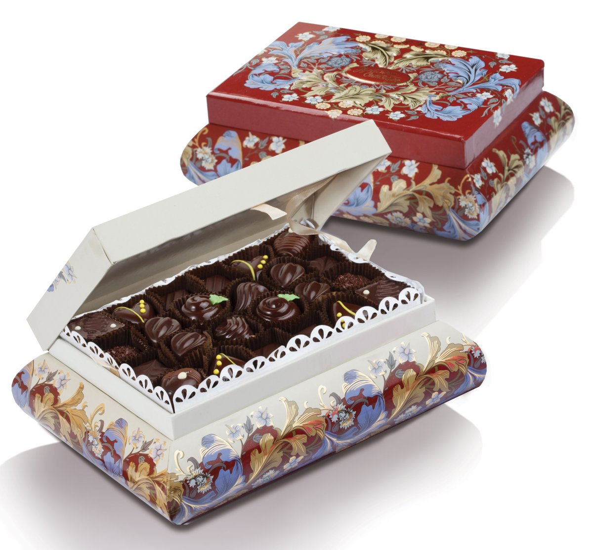 Набор шоколадных конфет ларец, красный октябрь, 520 гр.