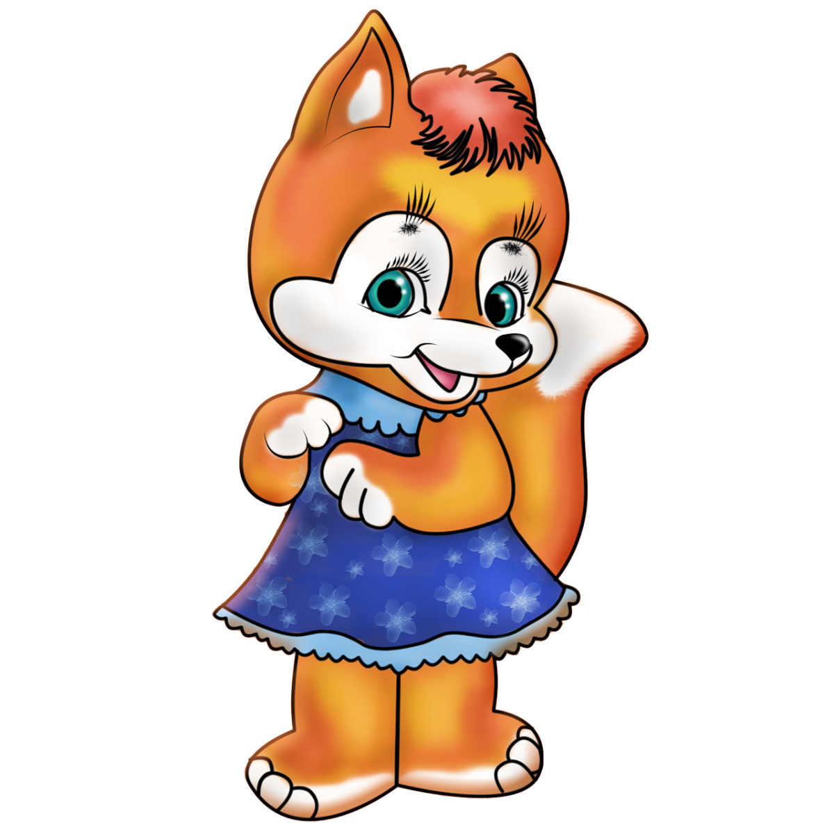 Лисичка рисунок