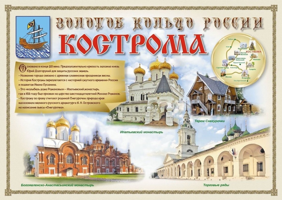 Кострома достопримечательности золотого кольца
