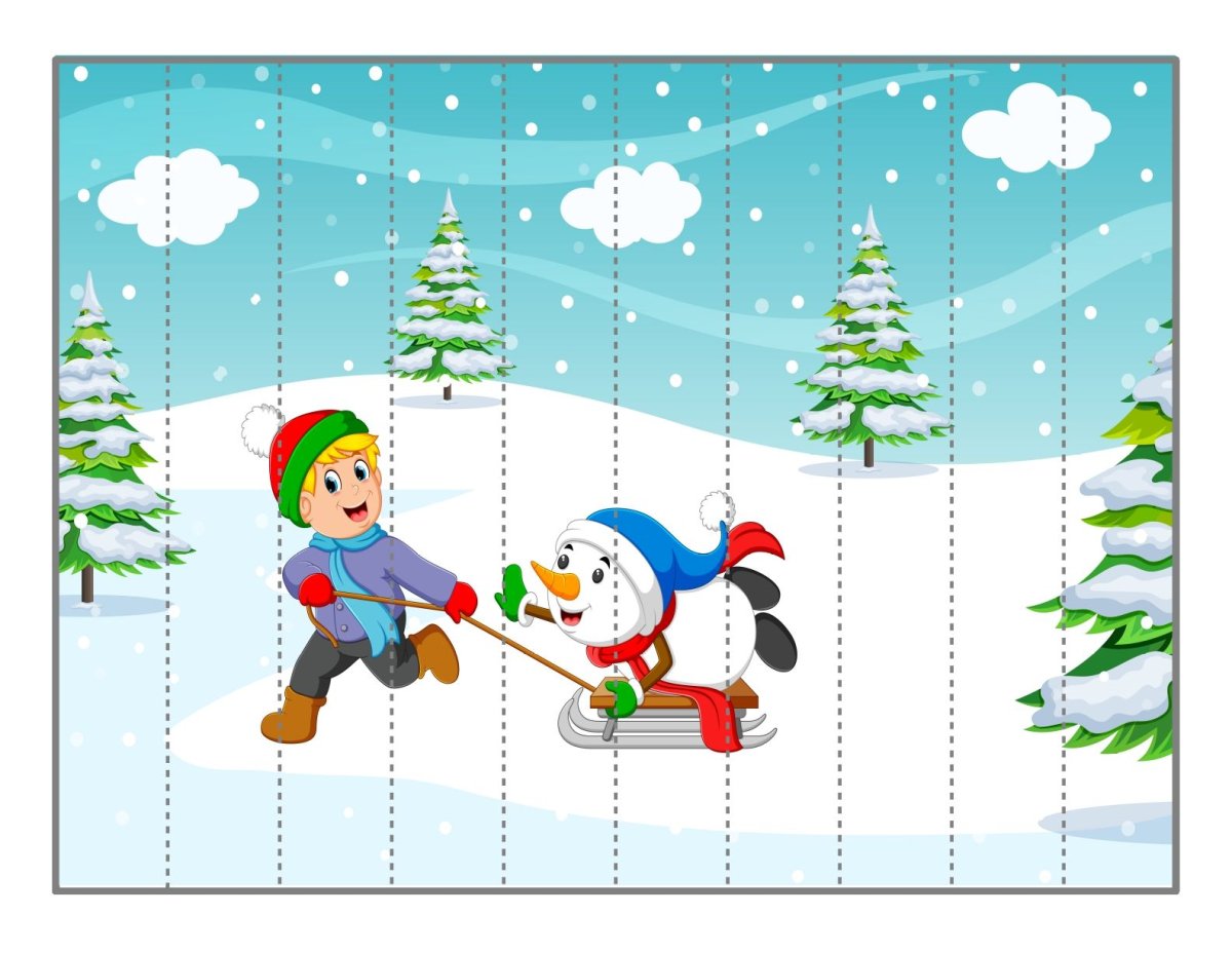 Снеговик с елкой