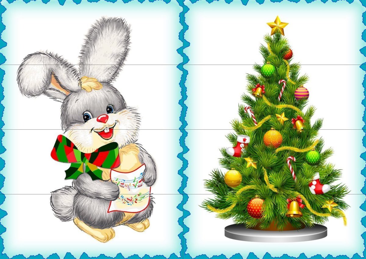 Зимние пазлы для детей