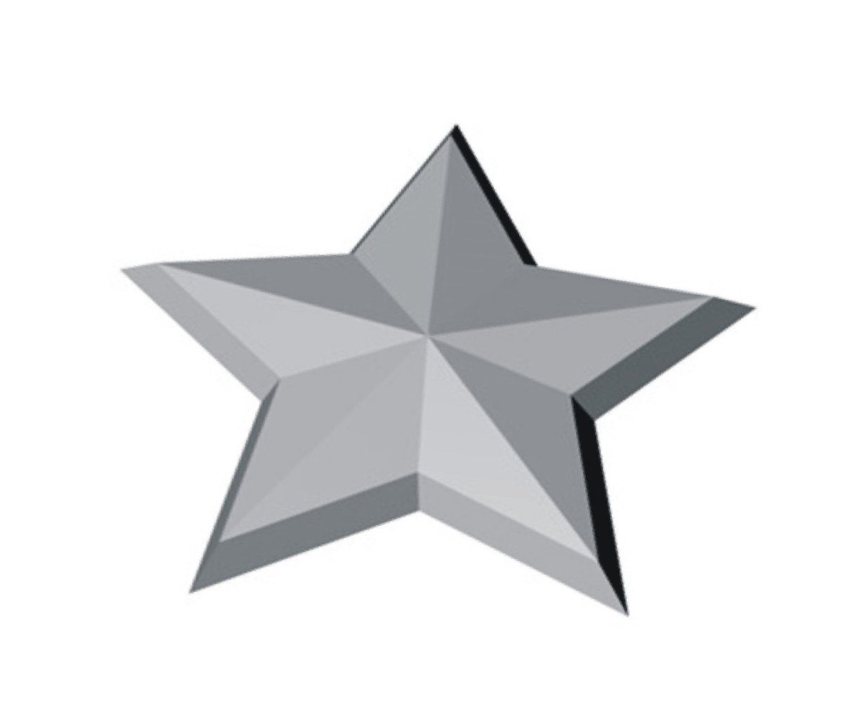 Звезда серая объемная