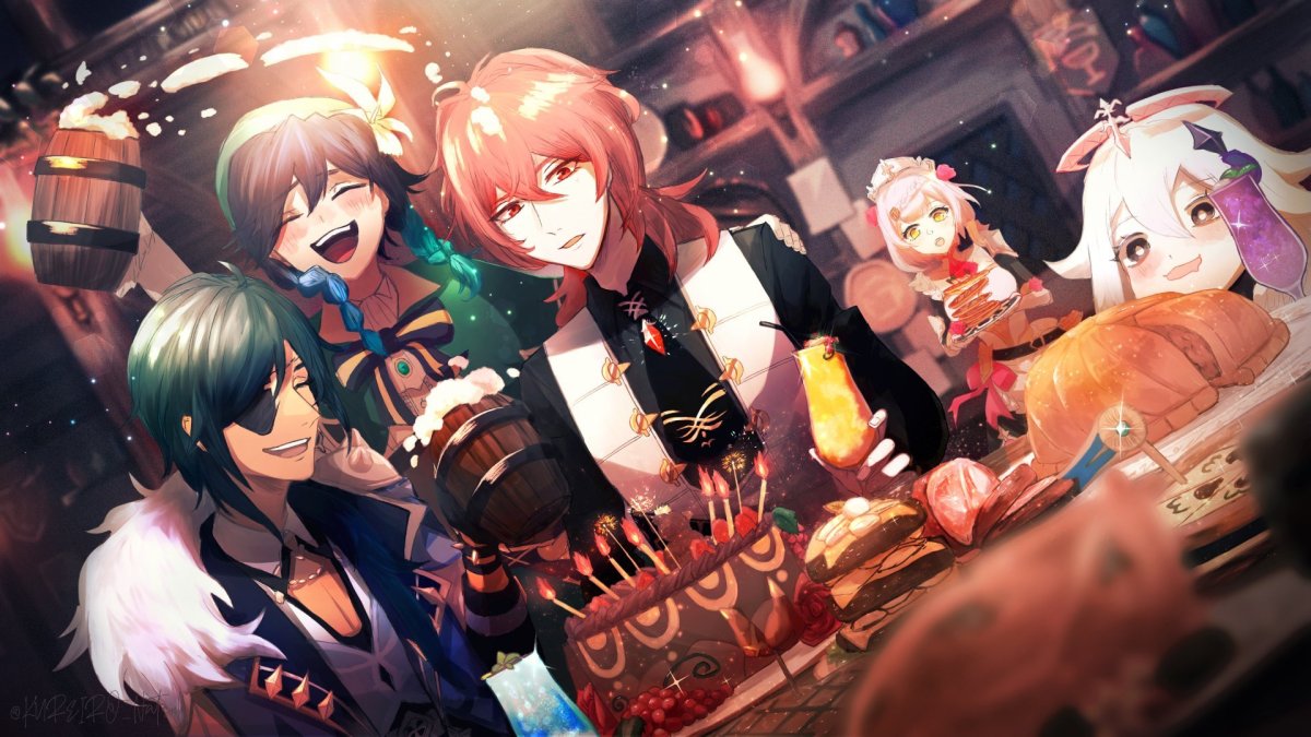 Фон на ПК Геншин Импакт Дилюк