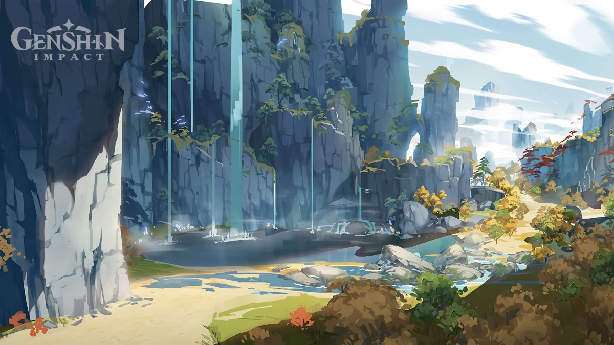 Геншин мондштадт пейзажи