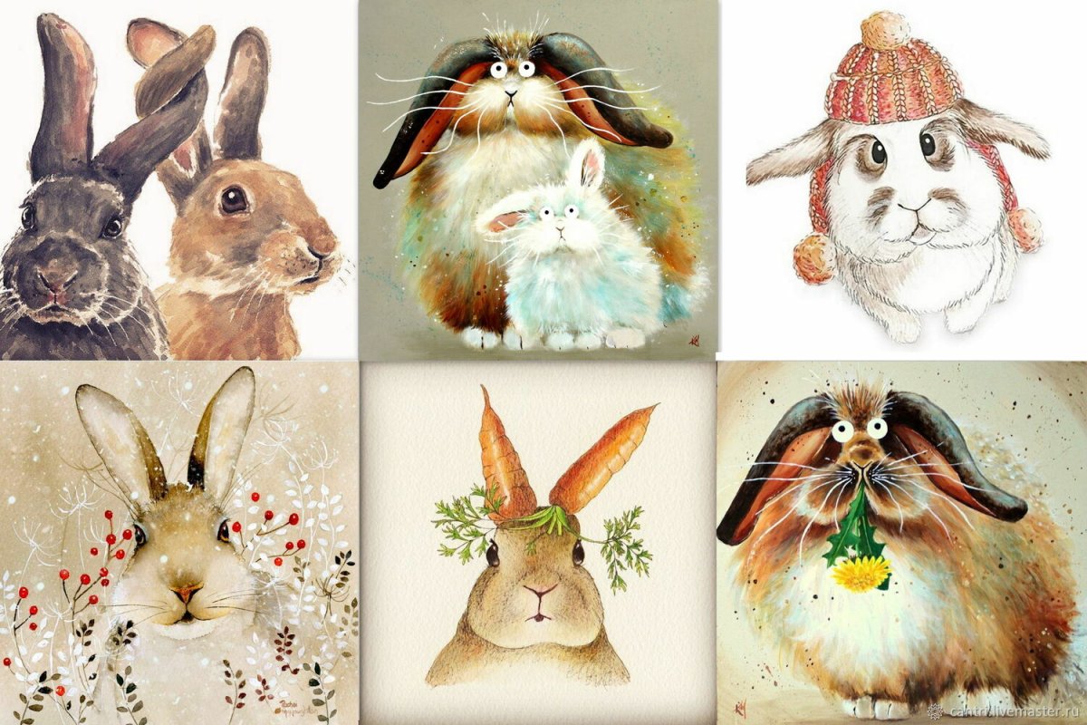 Кролики для декупажа