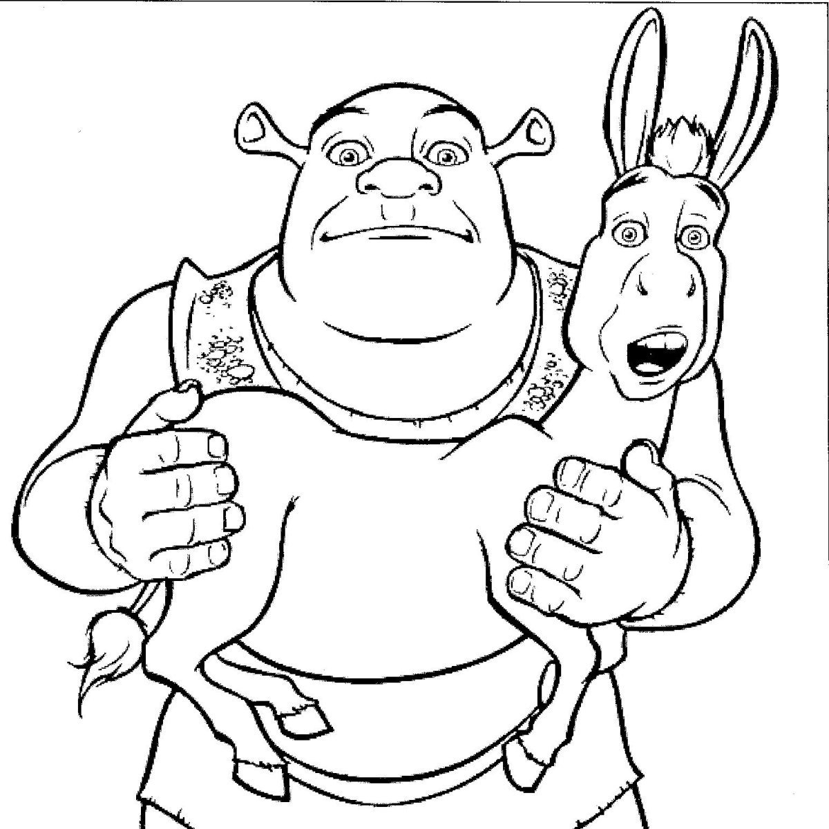 Детские раскраски Шрек