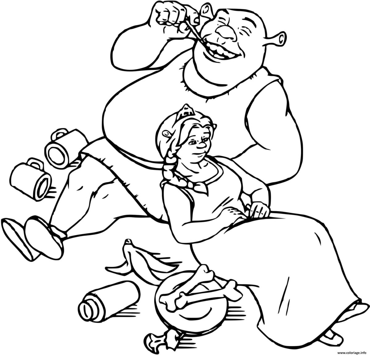 Шрек 2 раскраска